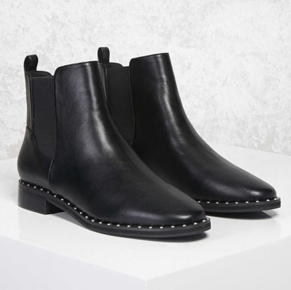 Forever 21 | Black Studded Chelsea Ankle Boots